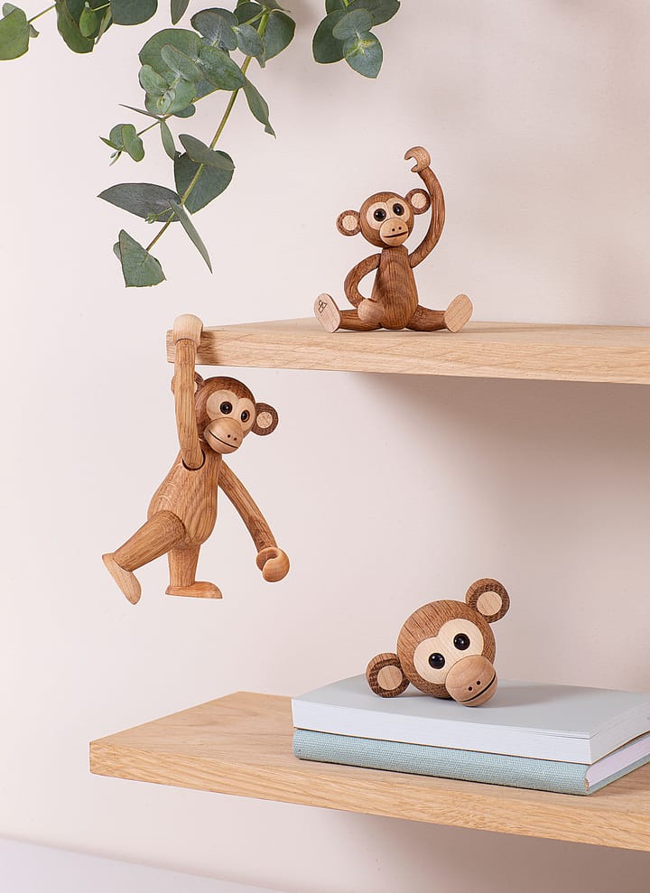 Jolly aap decoratie 11 cm, Eikenhout Spring Copenhagen
