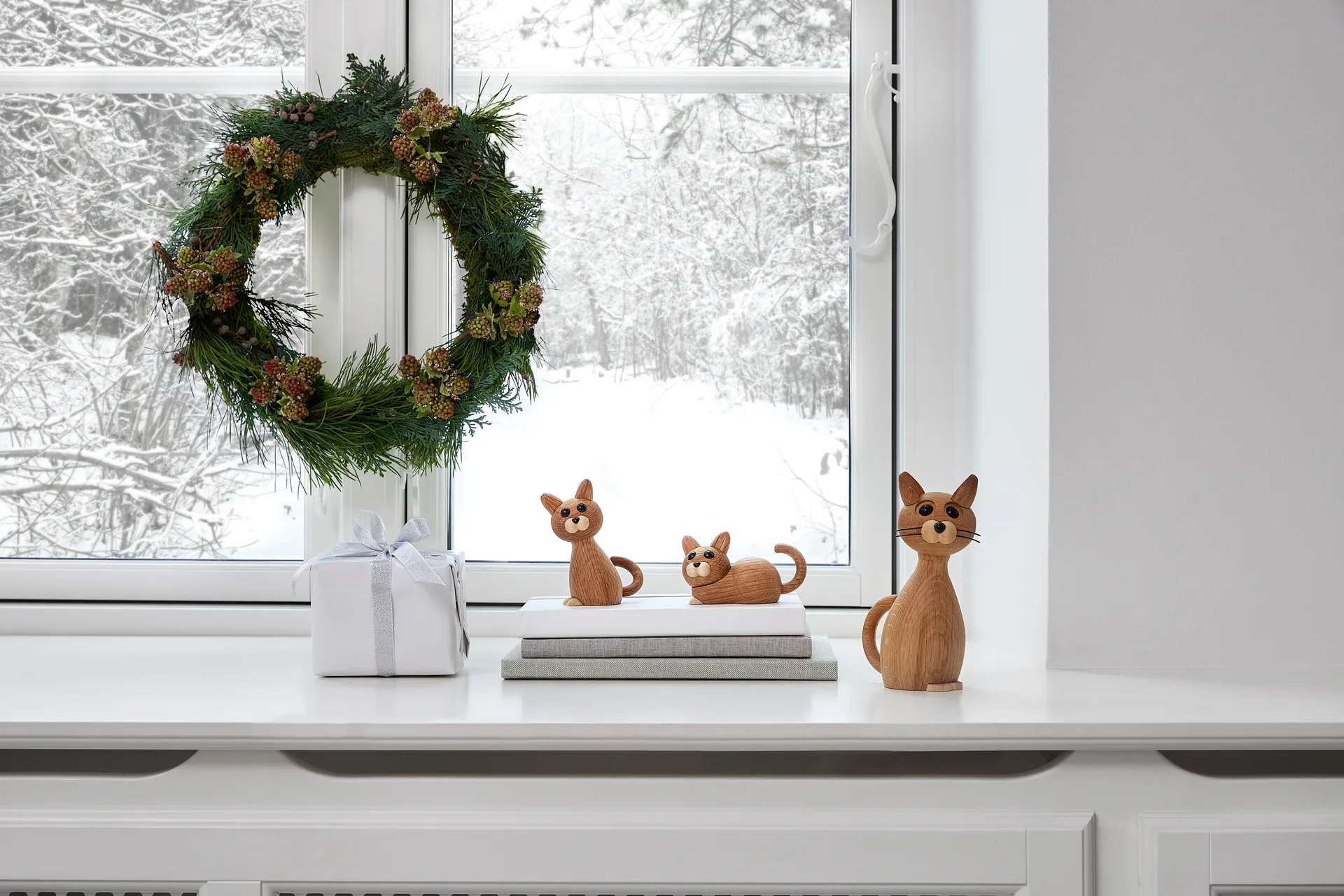 Lucky decoratie kat, Eikenhout Spring Copenhagen