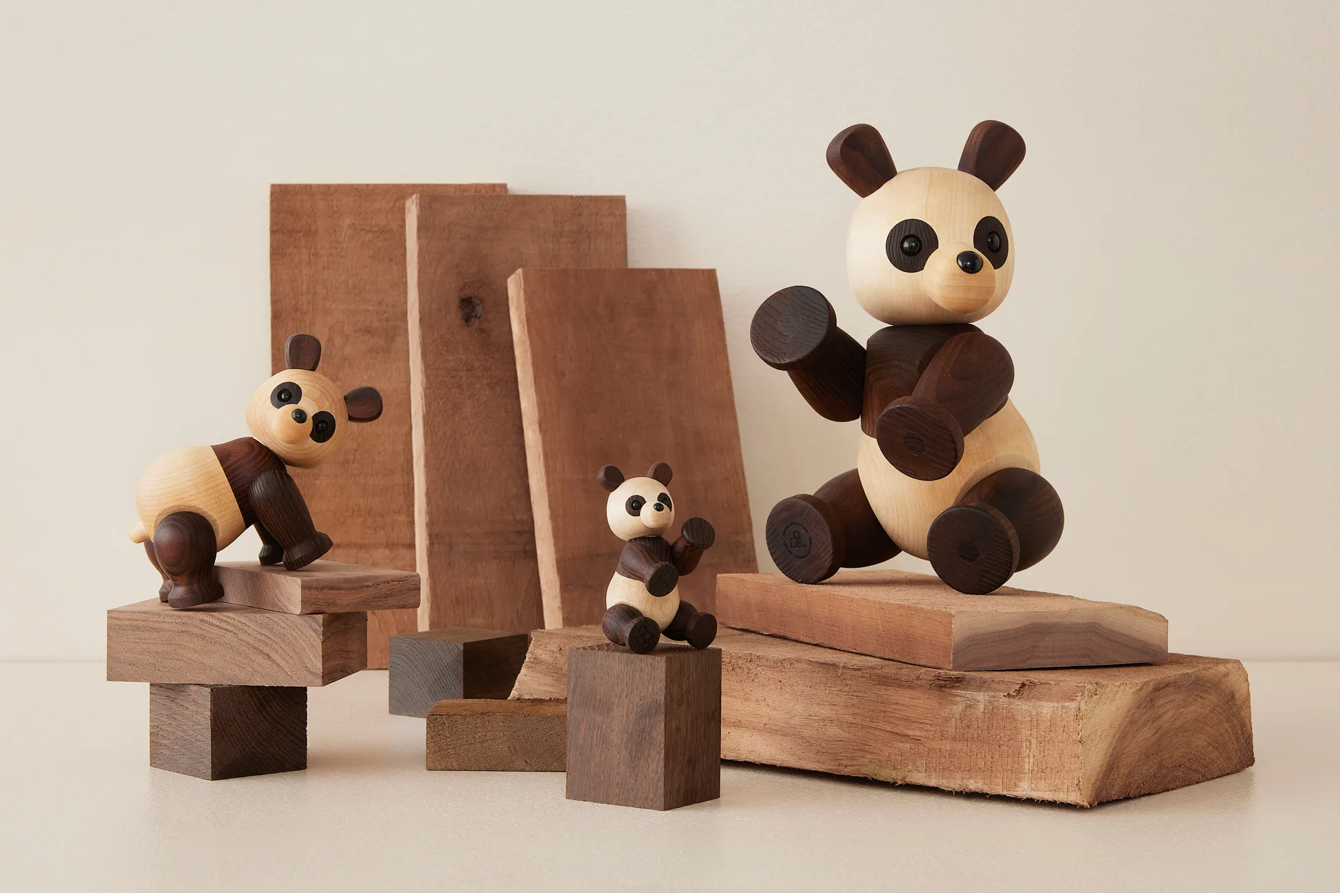 Pixi Panda decoratie Esdoorn 9 cm, Bruin Spring Copenhagen