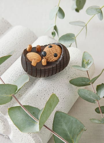 Spike egel decoratie 4 cm - Thermo Ash - Spring Copenhagen