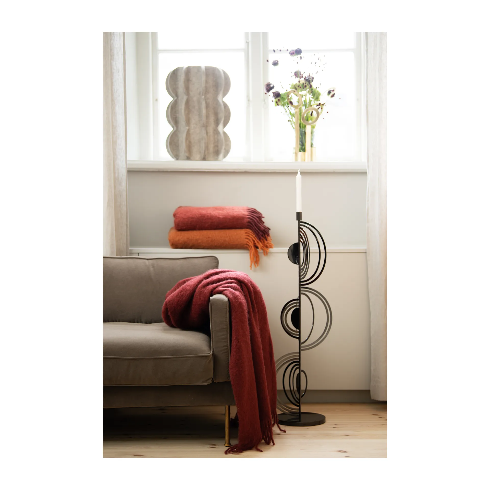 Mohair plaid, fired earth Stackelbergs