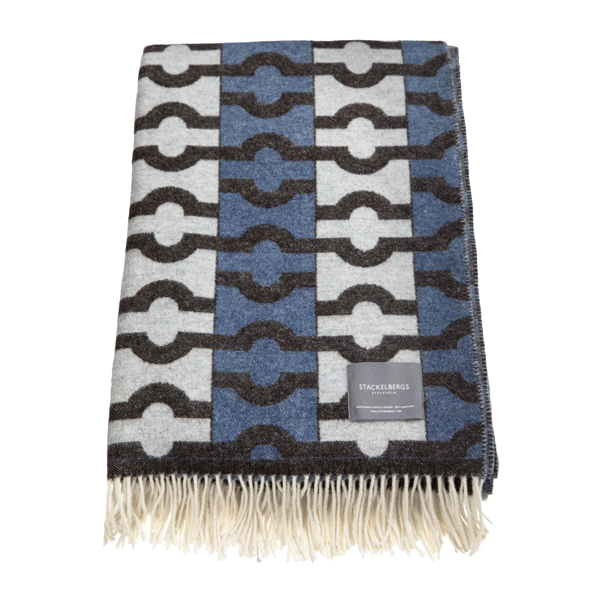 Wallpaper plaid, Blue, brown & white Stackelbergs