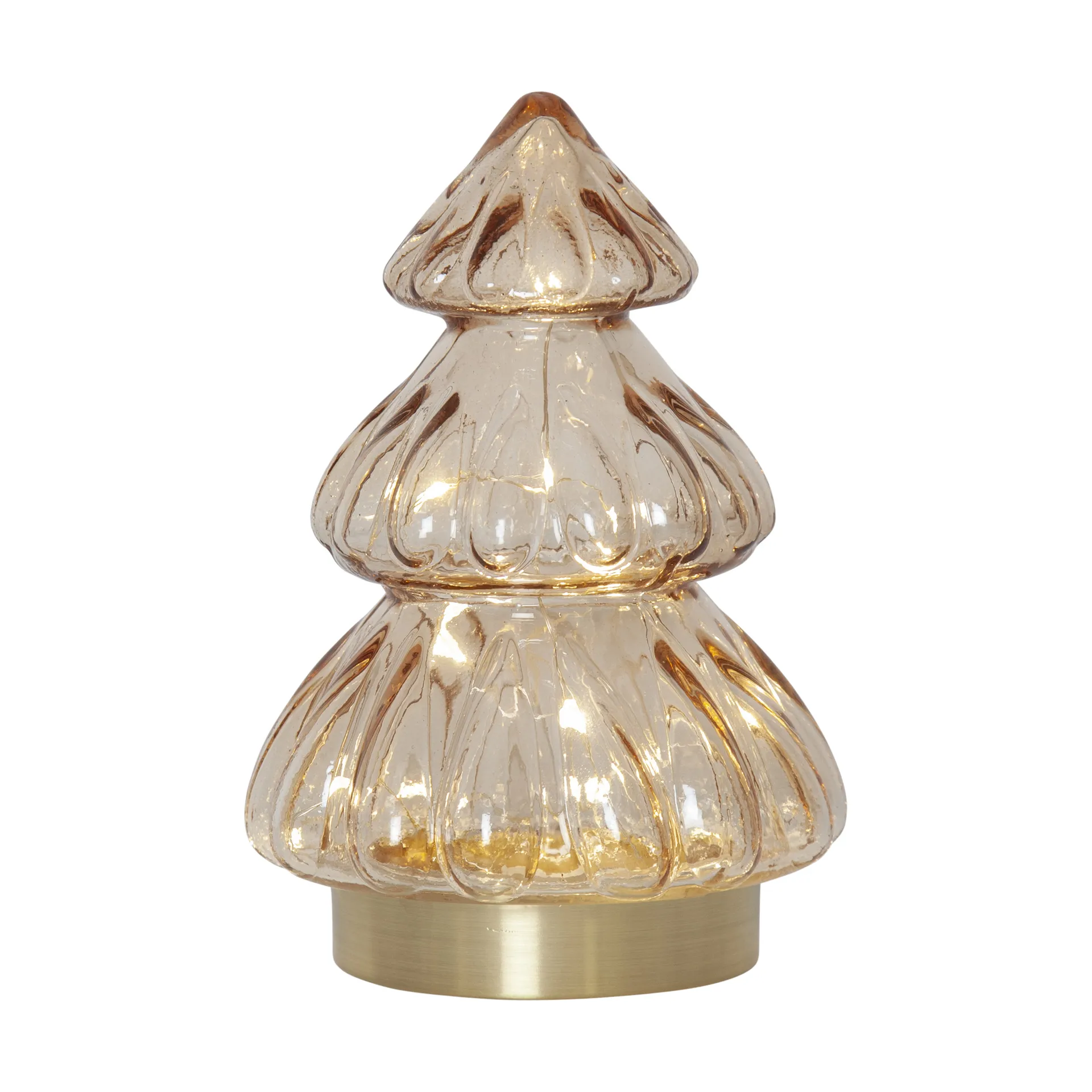 Abete tafelornament kerstverlichting 18 cm, Beige Star Trading