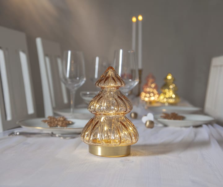 Abete tafelornament kerstverlichting 18 cm, Beige Star Trading
