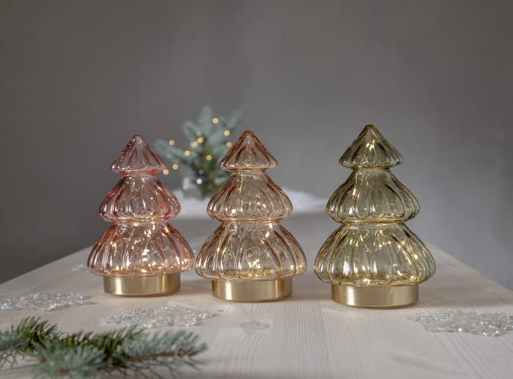 Abete tafelornament kerstverlichting 18 cm, Beige Star Trading