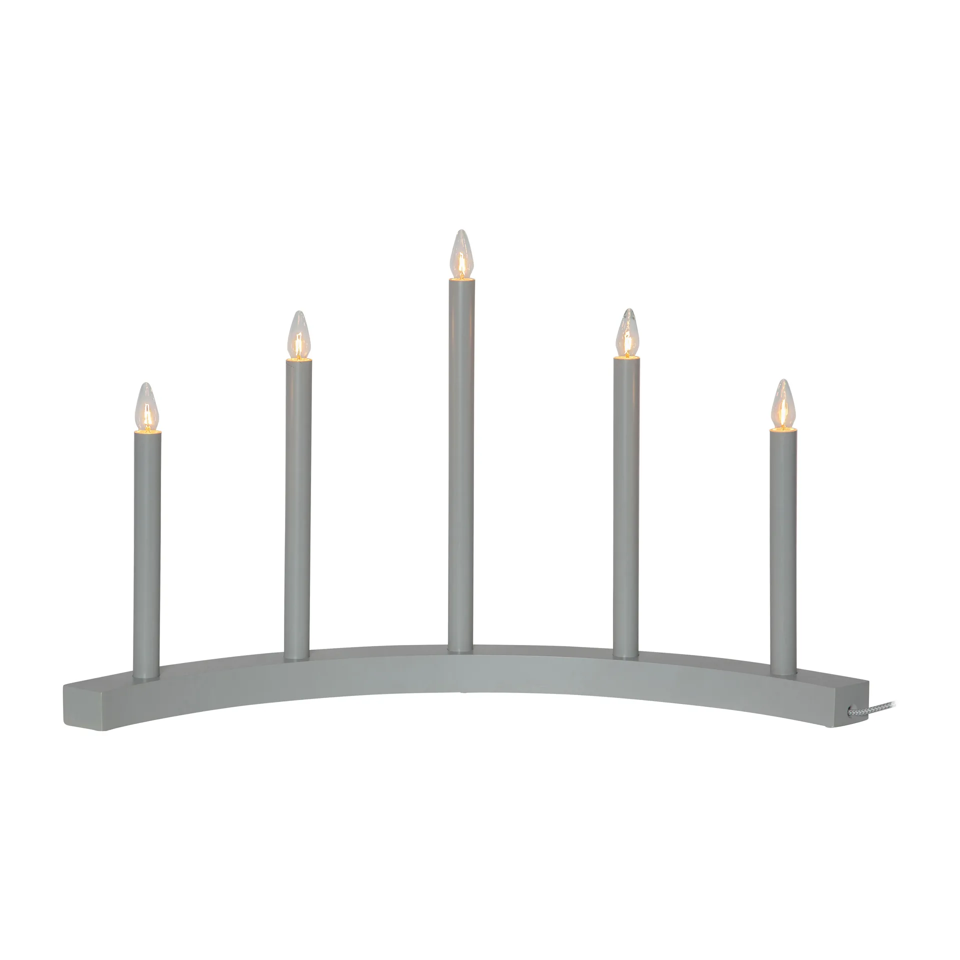 Accent adventskandelaar, Grijs Star Trading