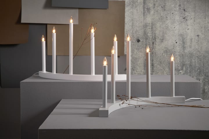 Accent adventskandelaar, Grijs Star Trading