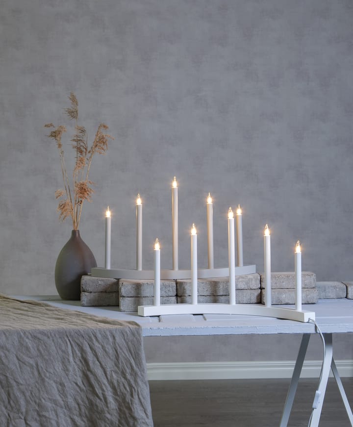 Accent adventskandelaar, Wit Star Trading