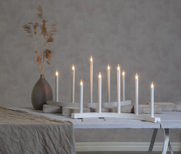 Accent adventskandelaar, Wit Star Trading