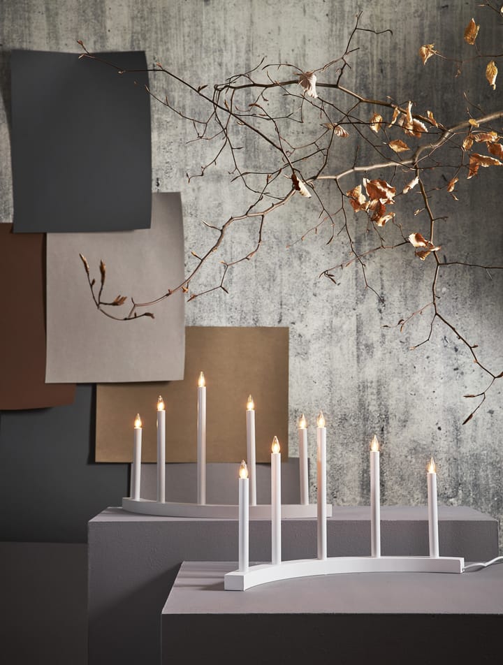 Accent adventskandelaar, Wit Star Trading