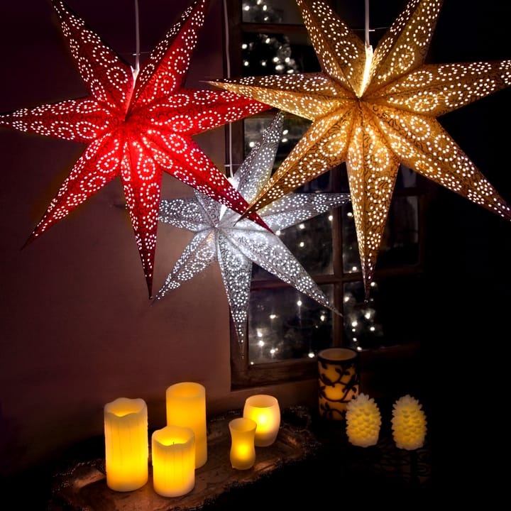 Antique kerstster 60 cm., wit Star Trading
