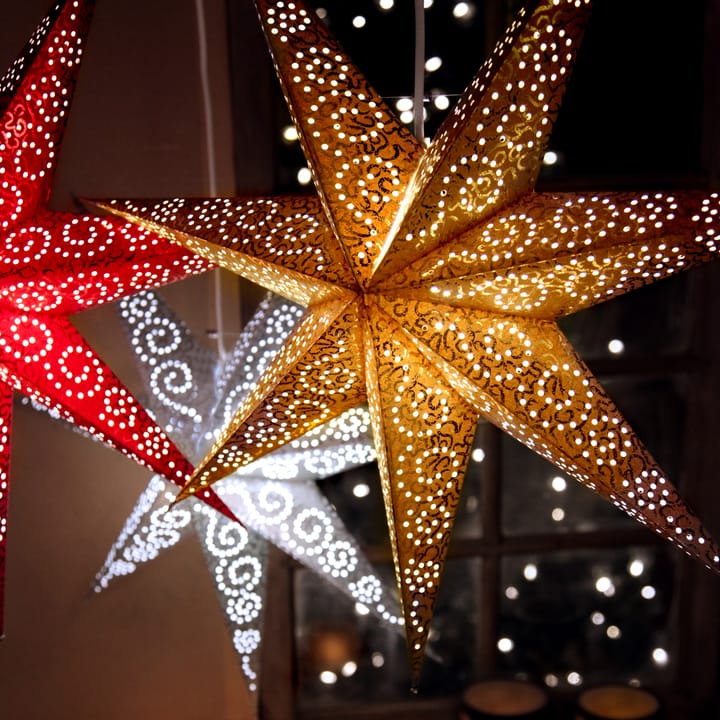 Antique kerstster 60 cm., wit Star Trading