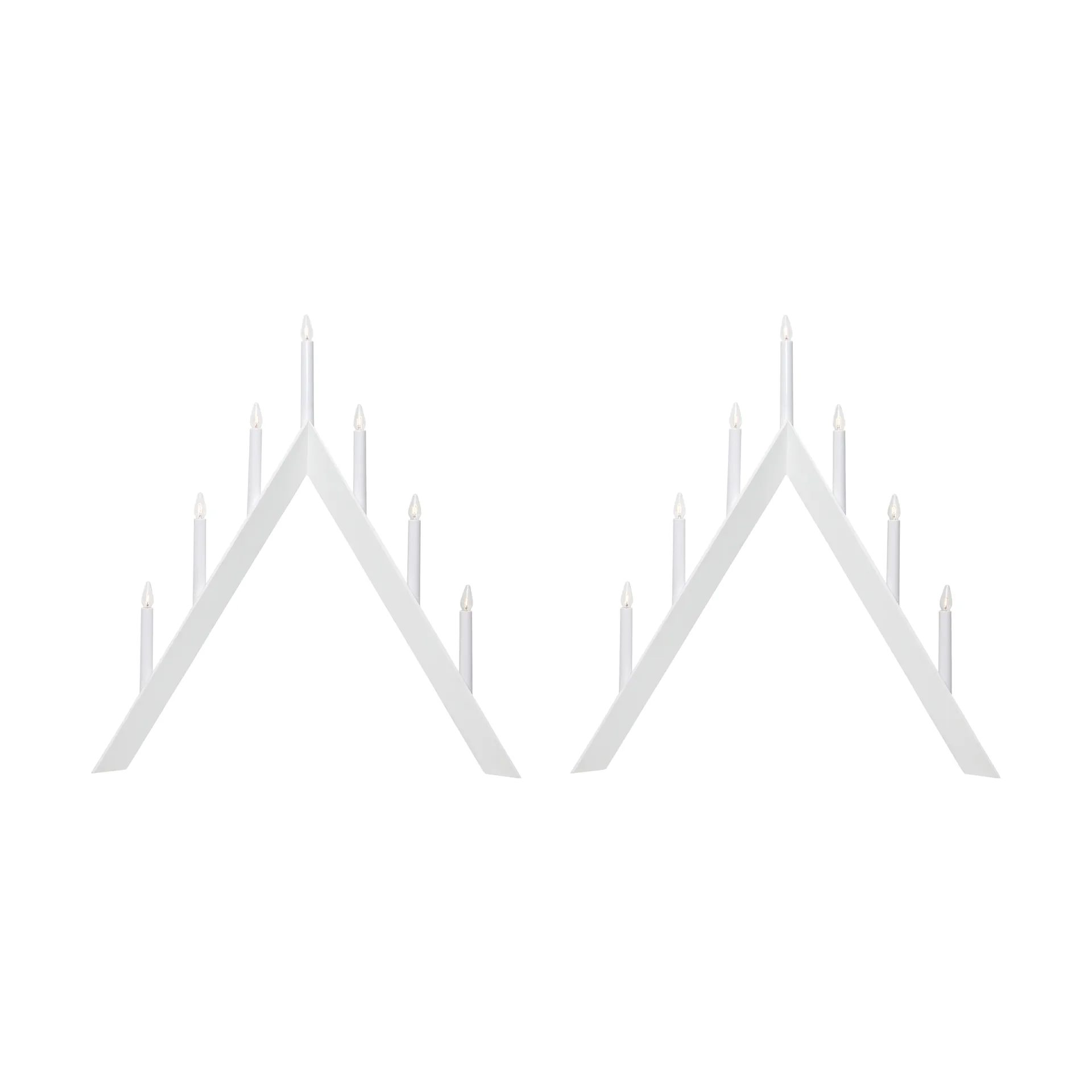 Arrow adventskandelaar 64,5 cm 2-pack - Wit,  Star Trading