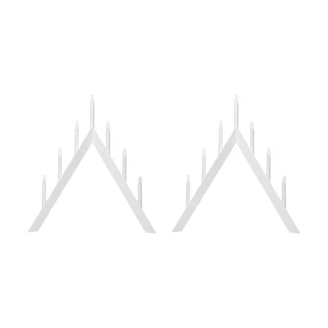 Arrow adventskandelaar 64,5 cm 2-pack - Wit - Star Trading