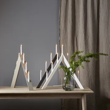 Arrow adventskandelaar 64,5 cm 2-pack - Wit - Star Trading