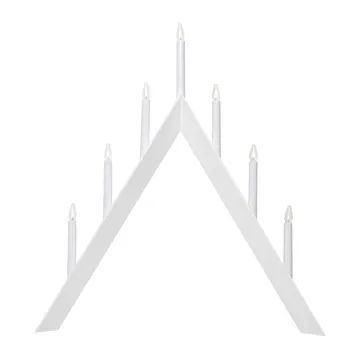Arrow adventskandelaar 64,5 cm - Wit - Star Trading