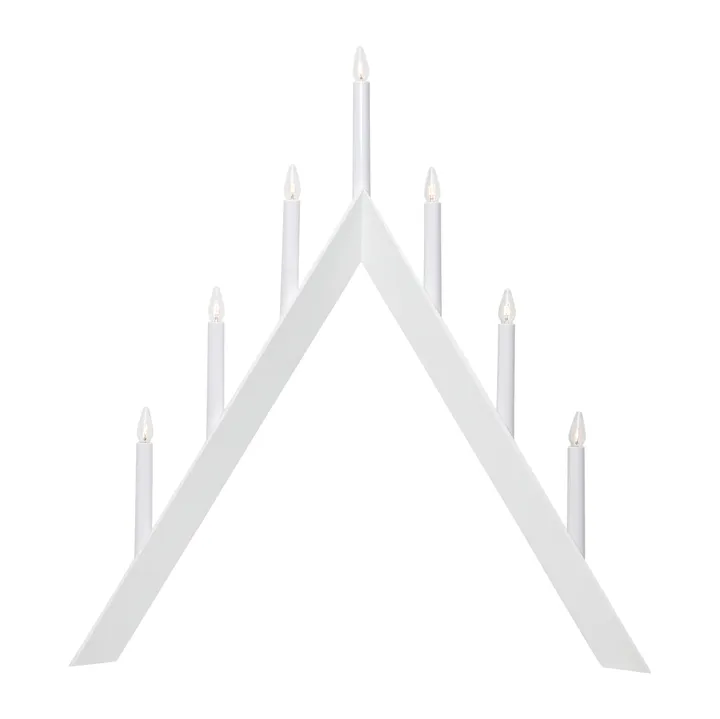 Arrow adventskandelaar 64,5 cm - Wit - Star Trading