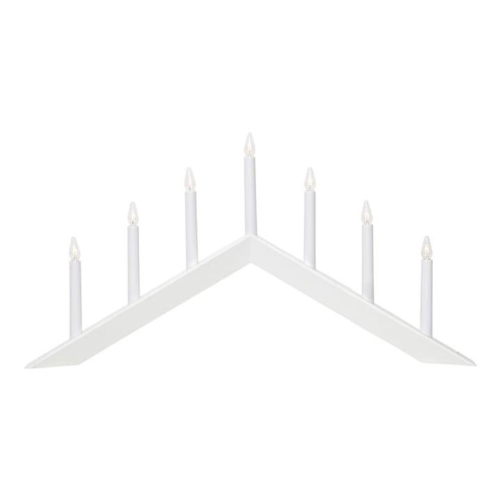 Arrow kandelaar 36 cm - Wit - Star Trading