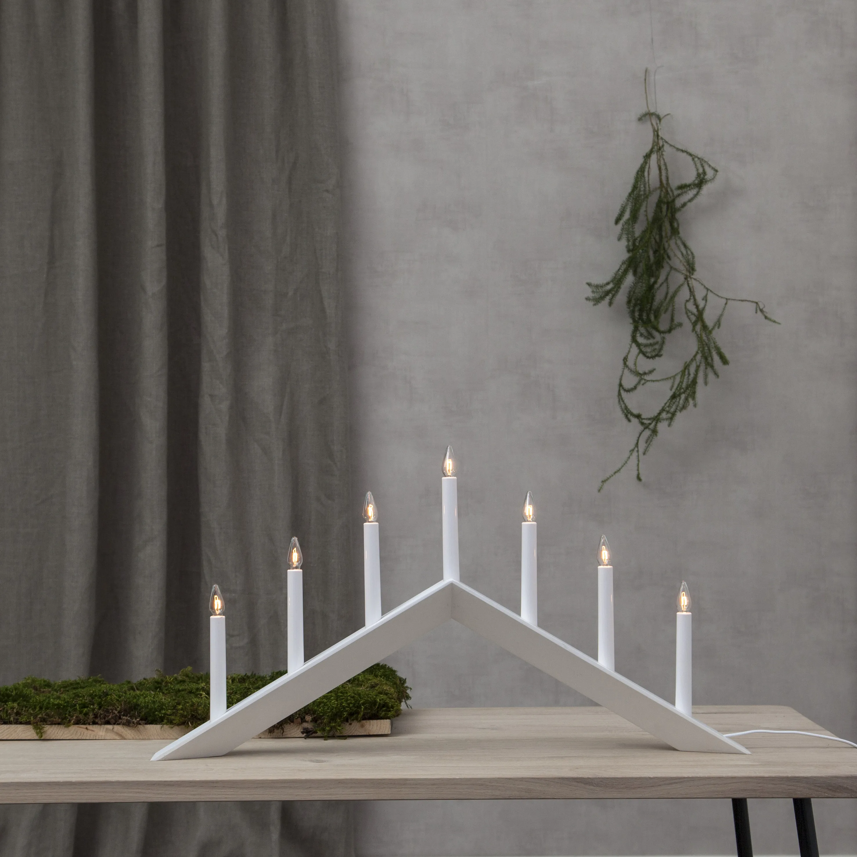 Rendiertje Taylor Zilver/Warm wit - Kerstdecoratie voor de woning