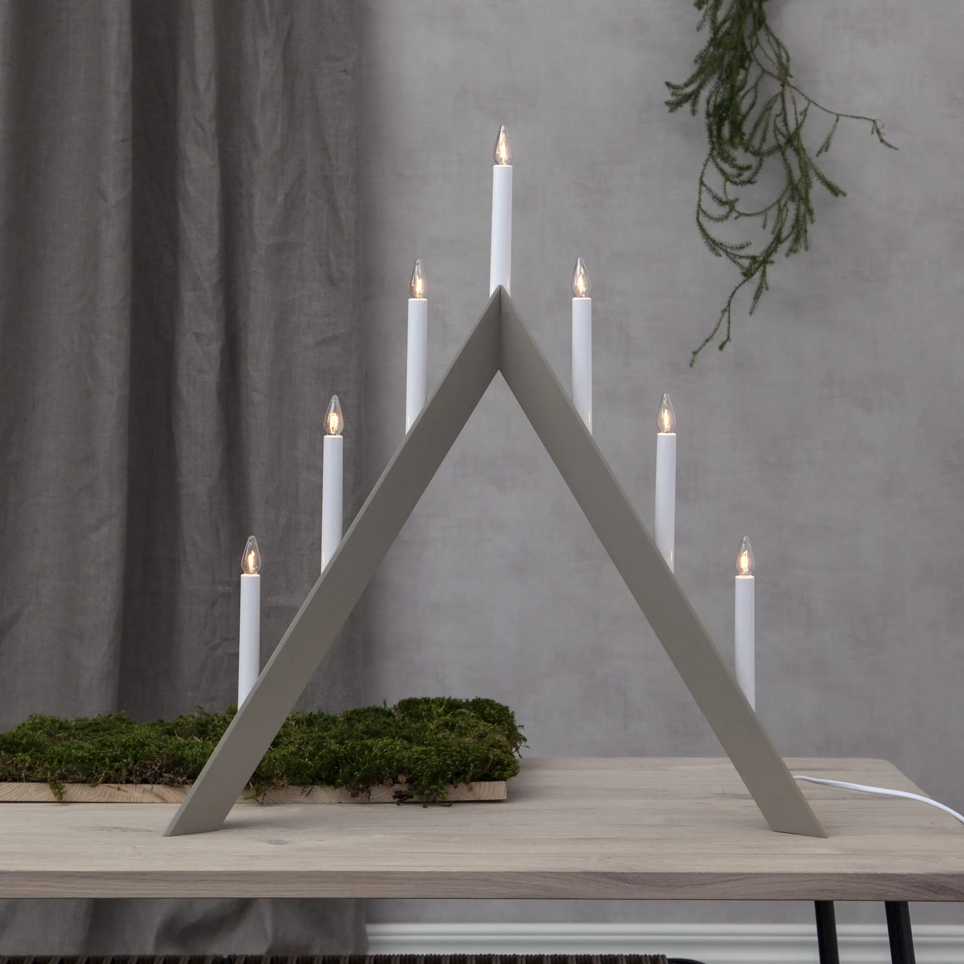 Arrow kandelaar 64,5 cm, Beige Star Trading