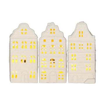 Binnendecoratie winter - Wit huis, 3 delen - Star Trading