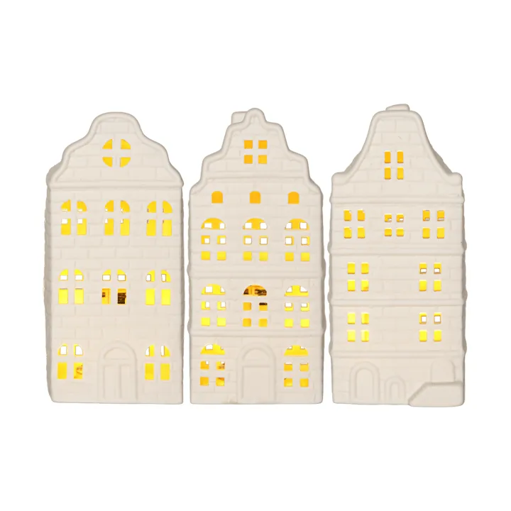 Binnendecoratie winter - Wit huis, 3 delen - Star Trading
