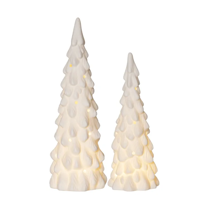 Binnendecoratie winter - Witte kerstboom, 2 delen - Star Trading