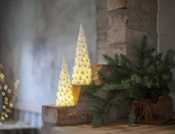 Binnendecoratie winter - Witte kerstboom, 2 delen - Star Trading