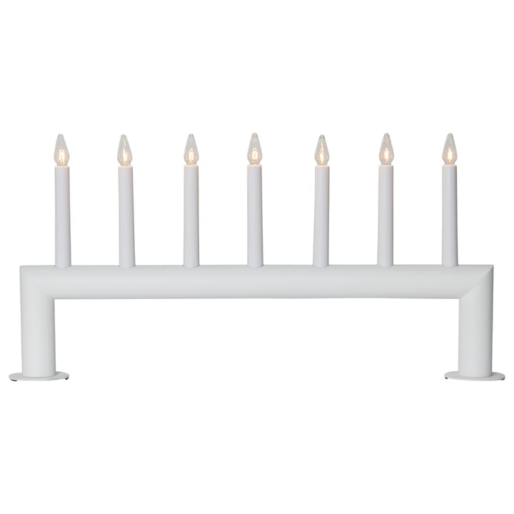 Circum adventskandelaar laag 29 cm - Wit - Star Trading