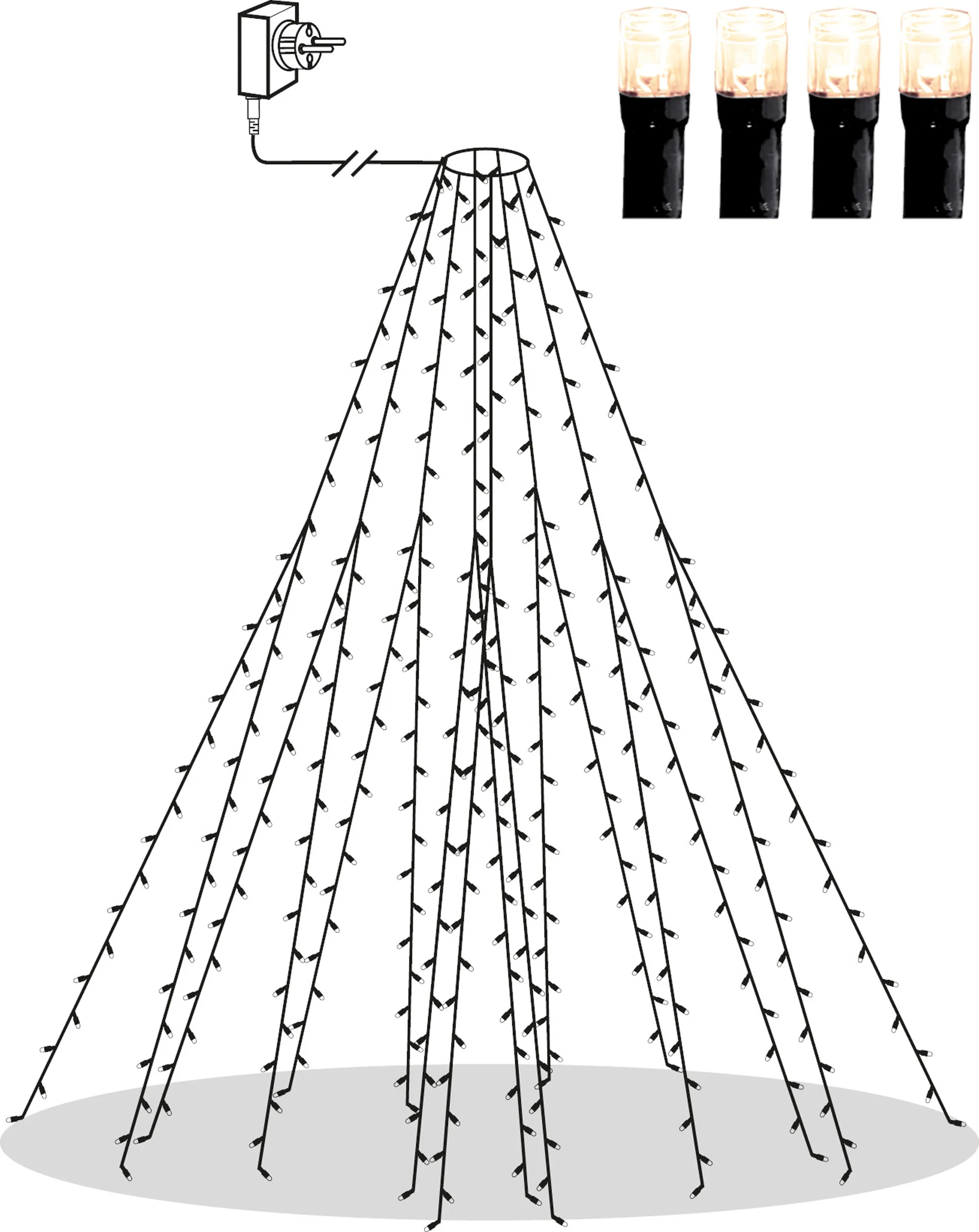 Crispy lichtslinger ice white, Groen Star Trading