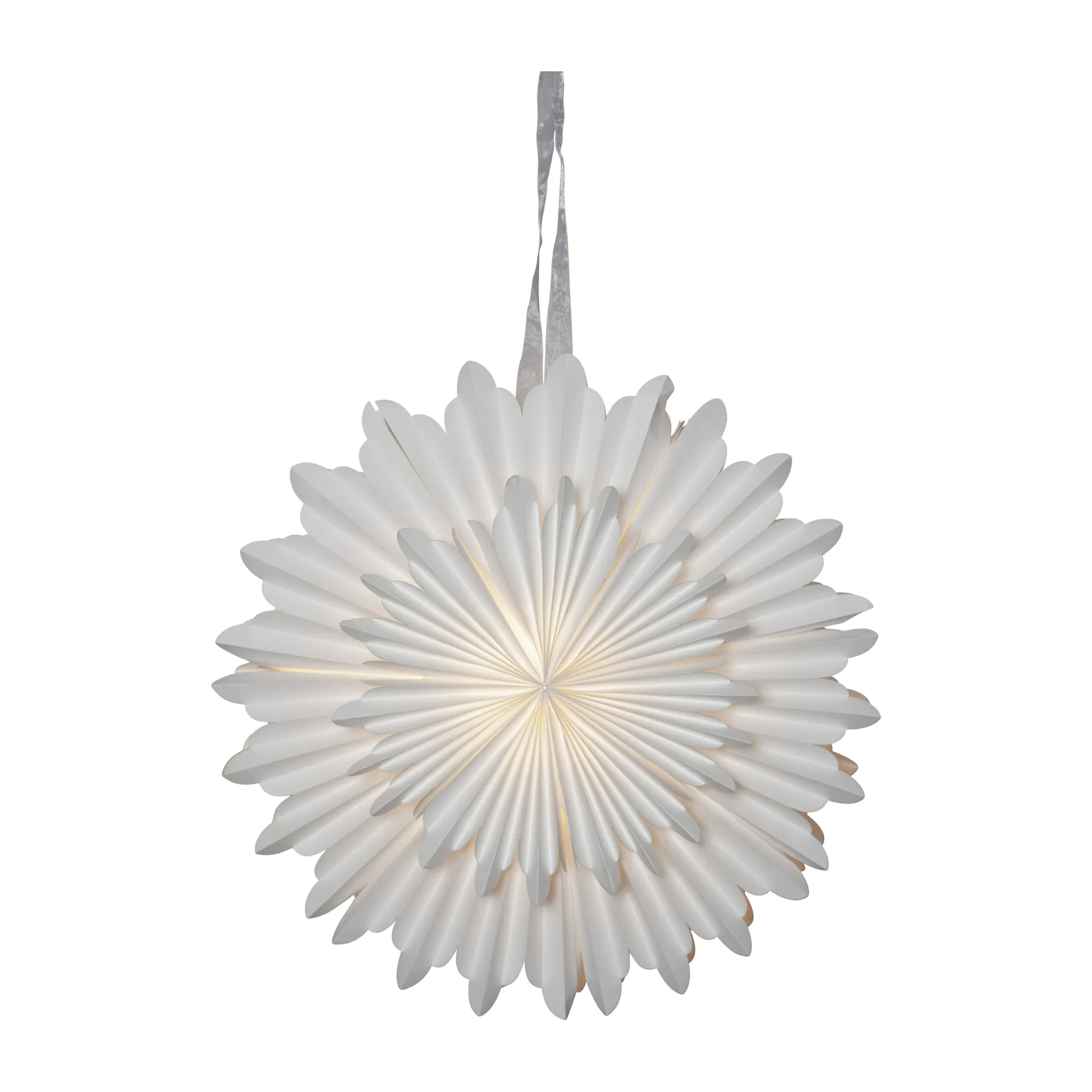 Crystal adventsster Ø55 cm, Wit Star Trading