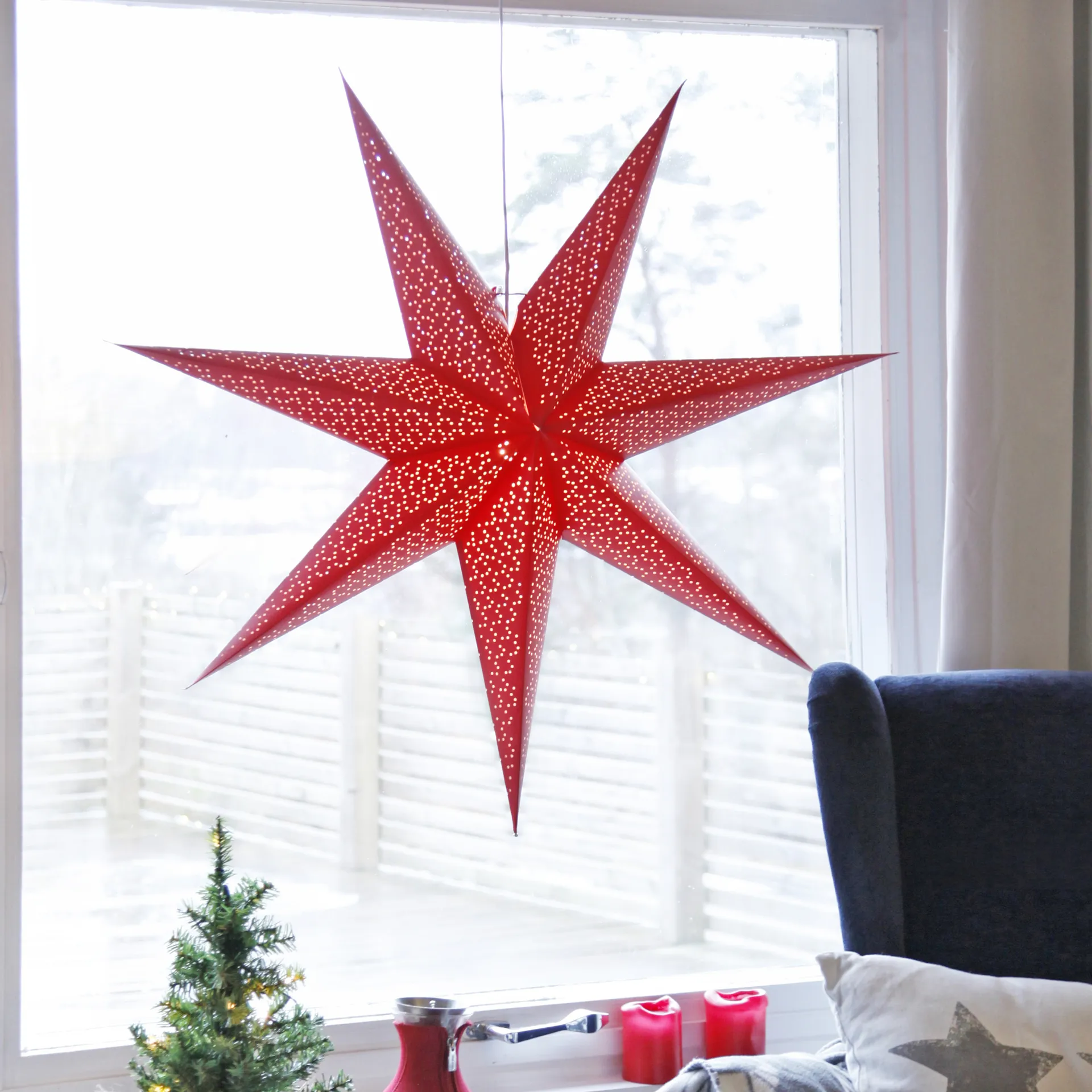 Dot adventsster 100 cm, Rood Star Trading