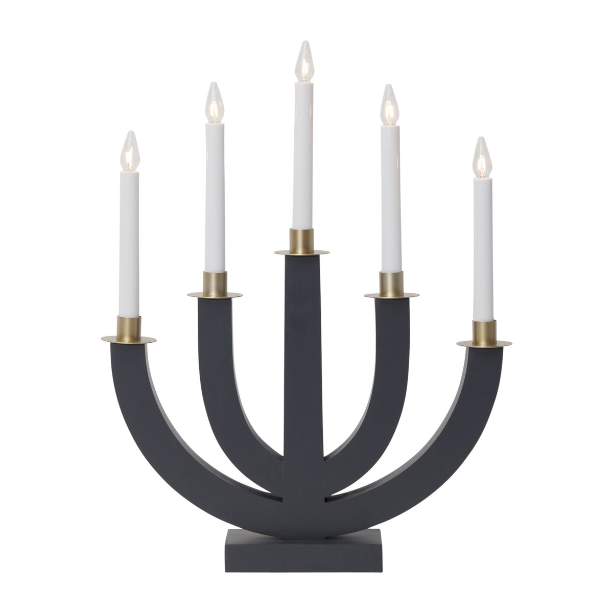 Star Trading Eli adventskandelaar Grijs | Scandinavisch Interieur | Adventverlichting | Grijs