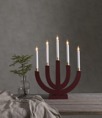 Eli adventskandelaar - Rood - Star Trading