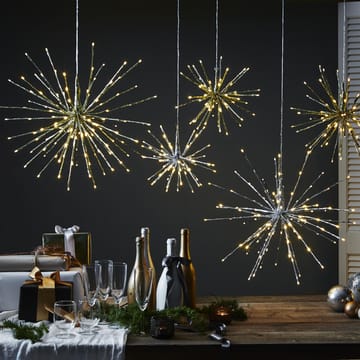 Firework hangende decoratie 30 cm. - zilver - Star Trading