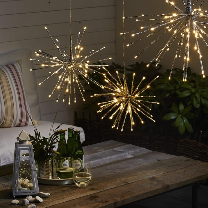 Firework hangende decoratie 40 cm. - zilver - Star Trading