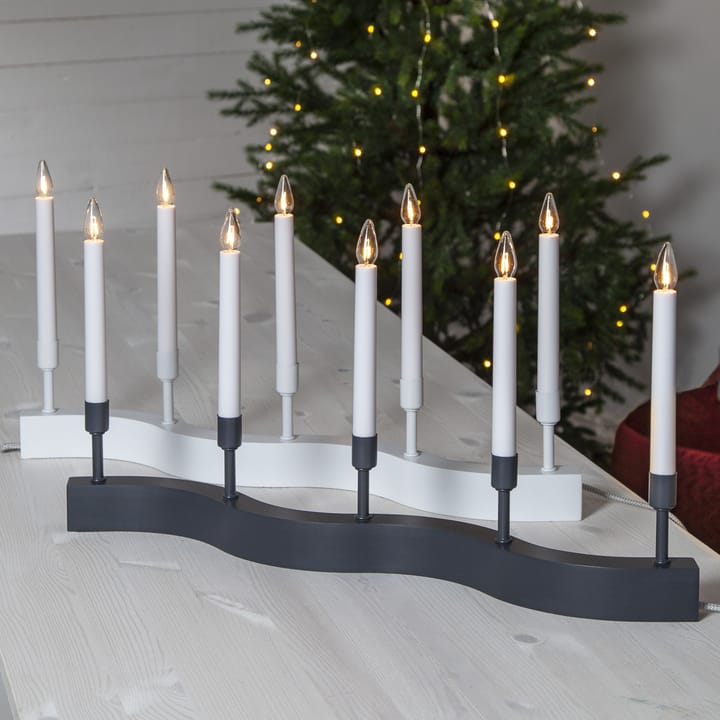 Flow adventskandelaar, Grijs Star Trading
