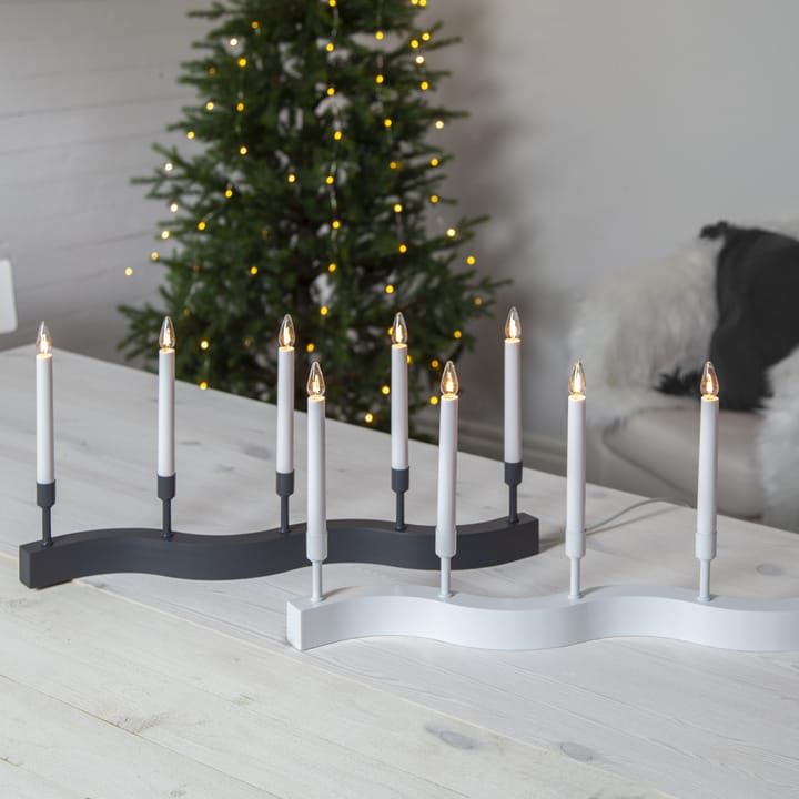 Flow adventskandelaar, Grijs Star Trading