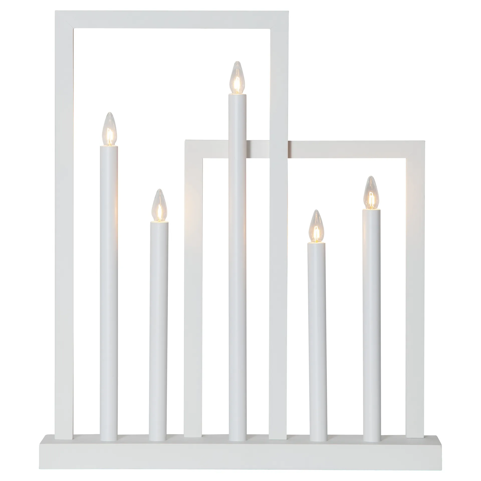 Frame adventskandelaar, Wit Star Trading