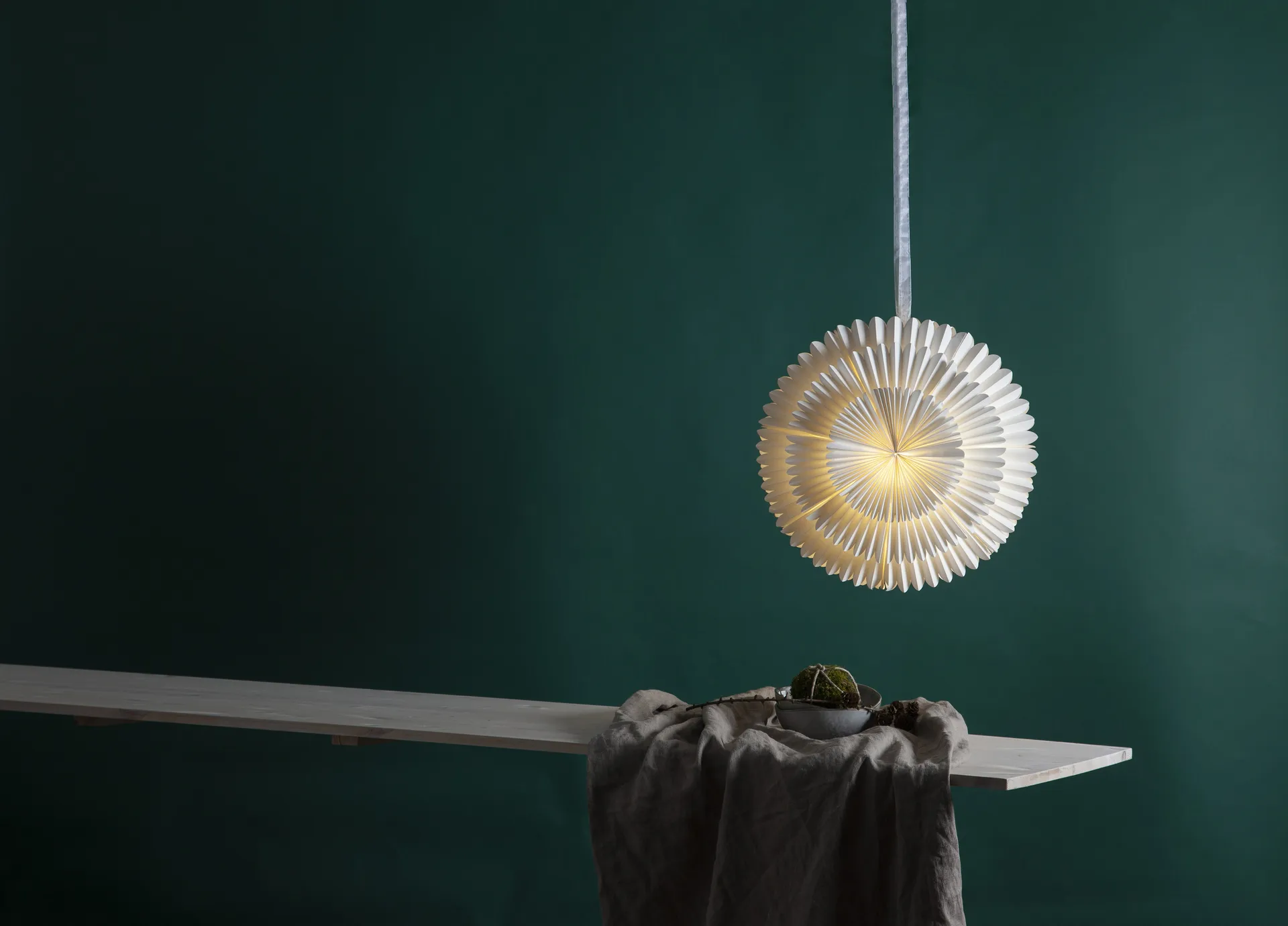 Frost adventsster Ø50 cm, Wit Star Trading