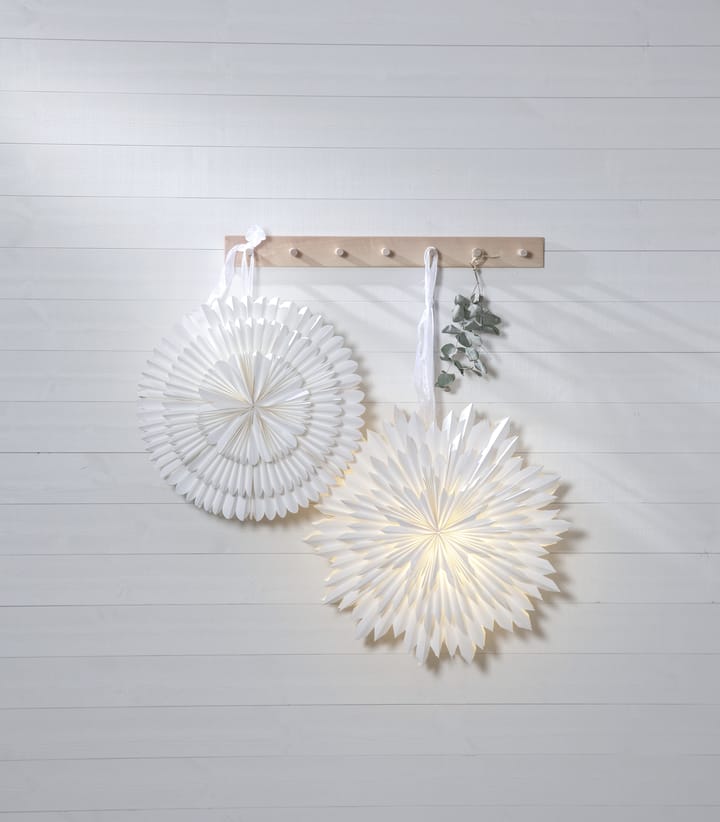 Frost adventsster Ø50 cm, Wit Star Trading