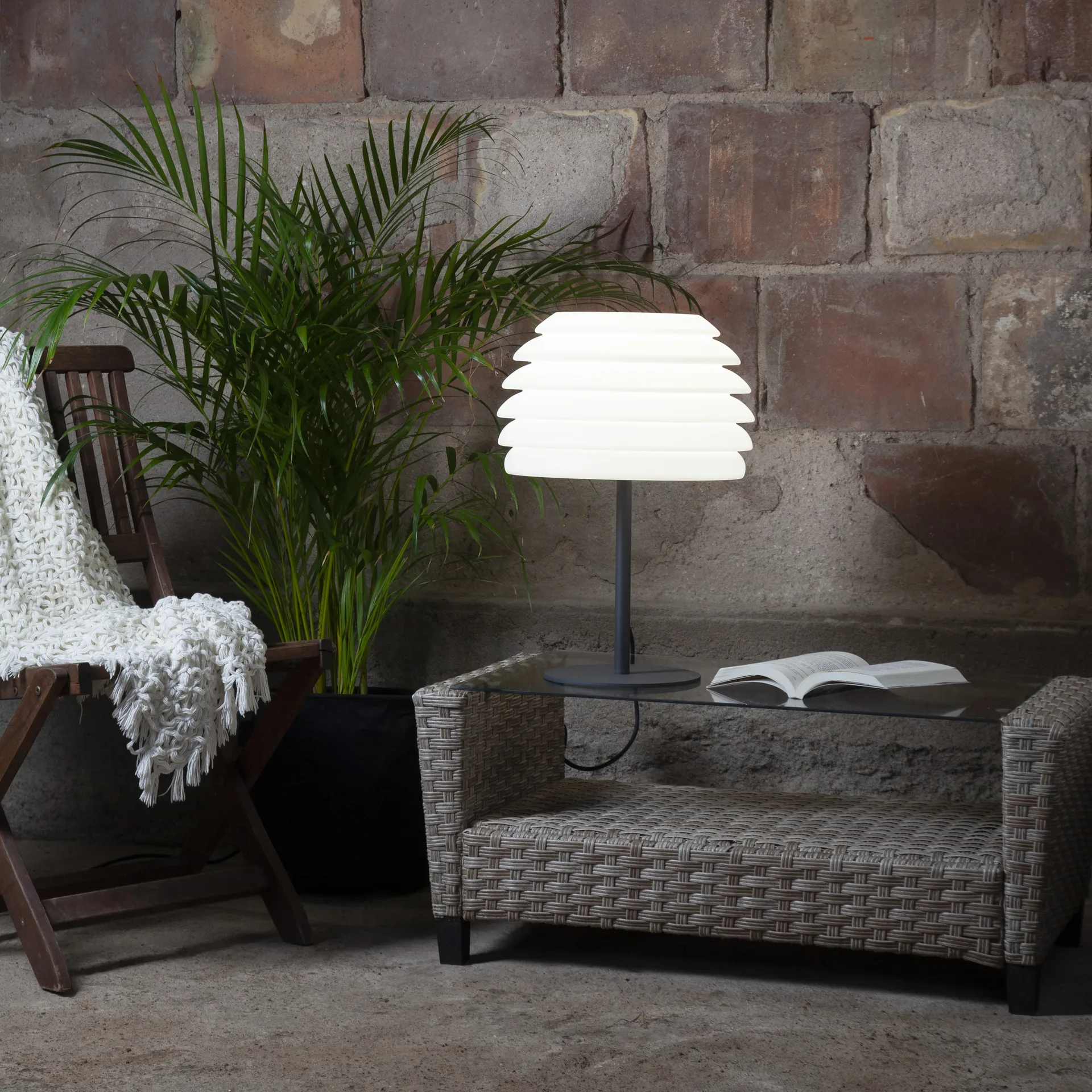 GardenLight tafellamp, Zwart-wit Star Trading