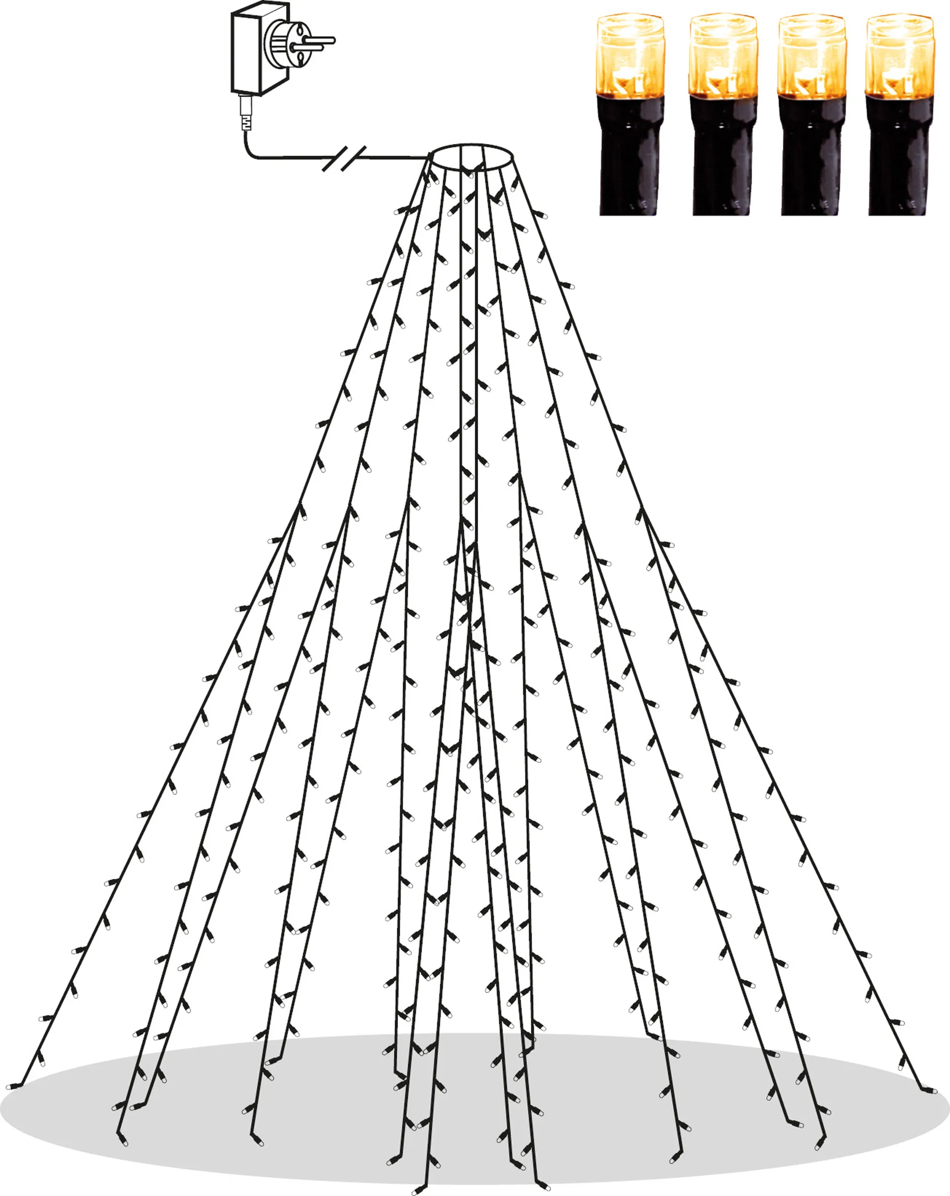Golden lichtslinger warm white, Groen Star Trading