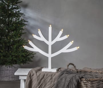 Grene adventskandelaar - Wit - Star Trading
