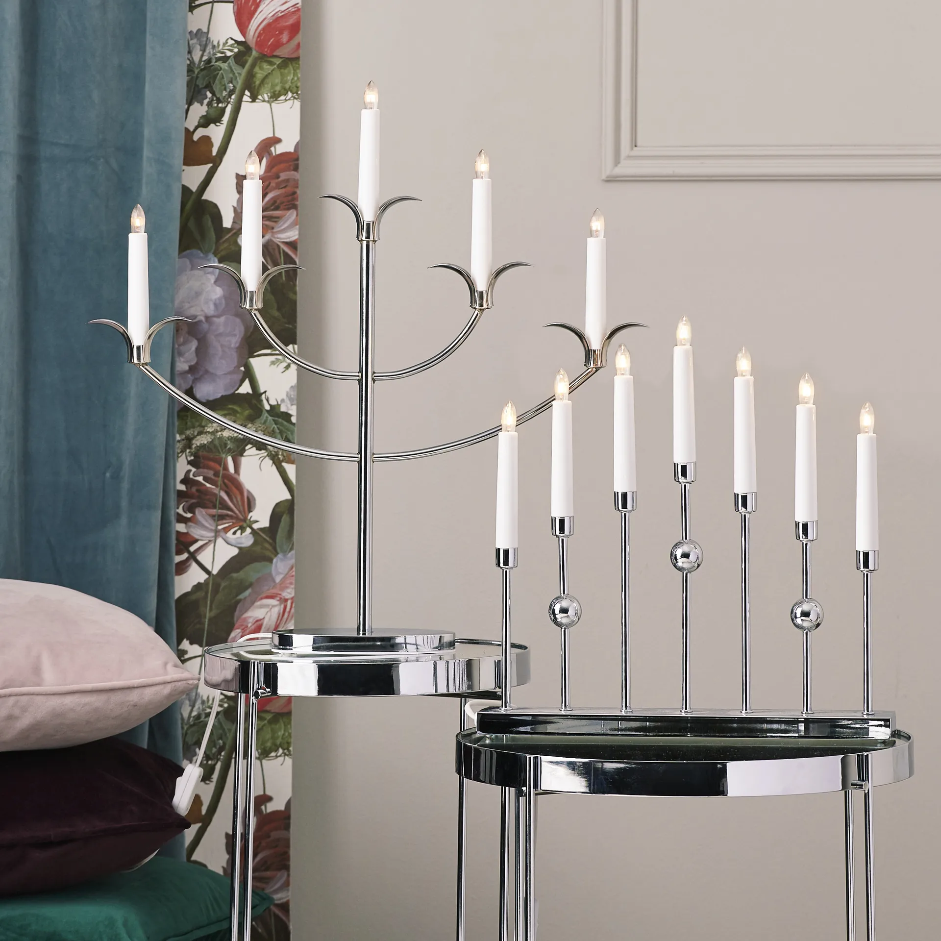 Gustavo adventslamp, chroom Star Trading