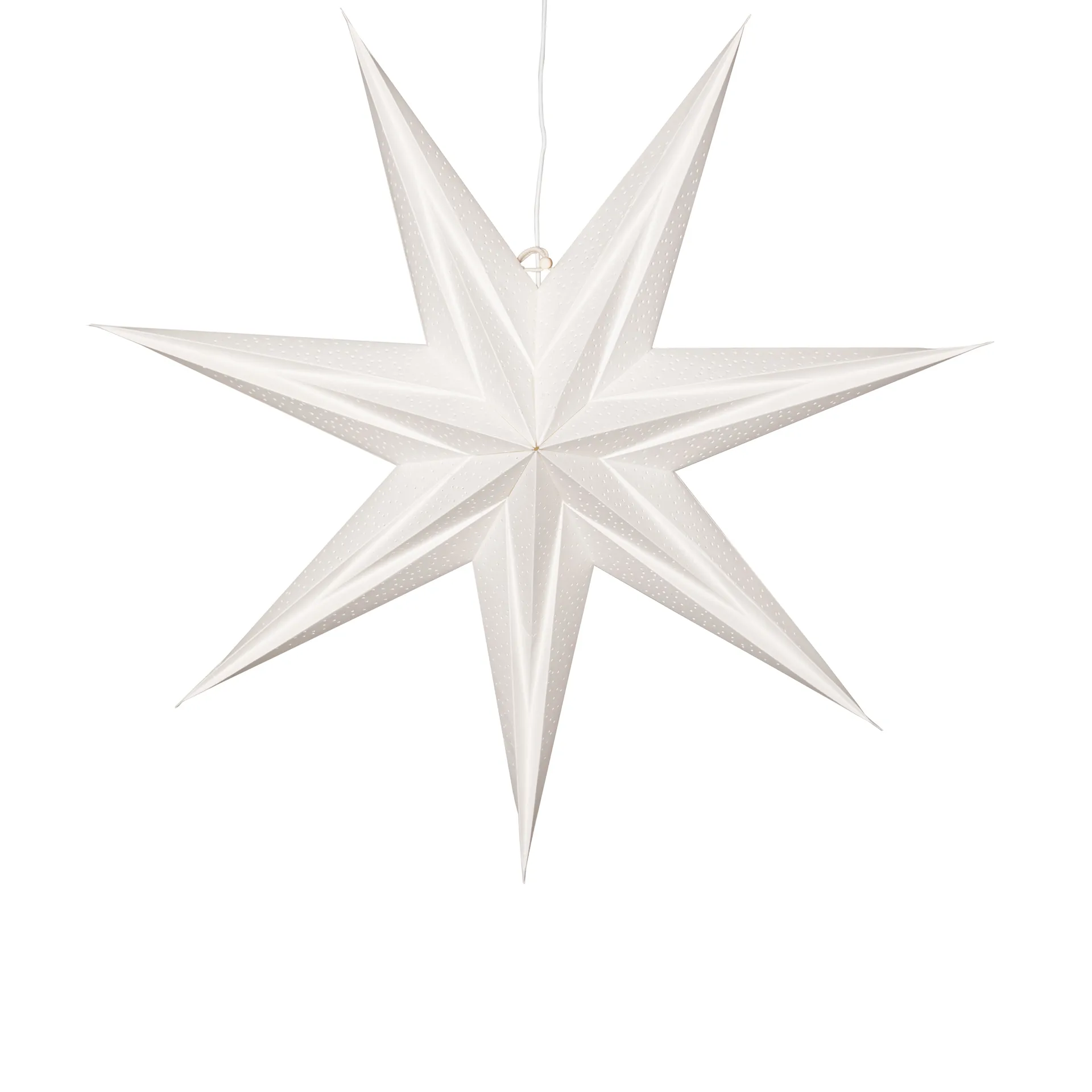 Holly papieren ster 60 cm, Wit Star Trading
