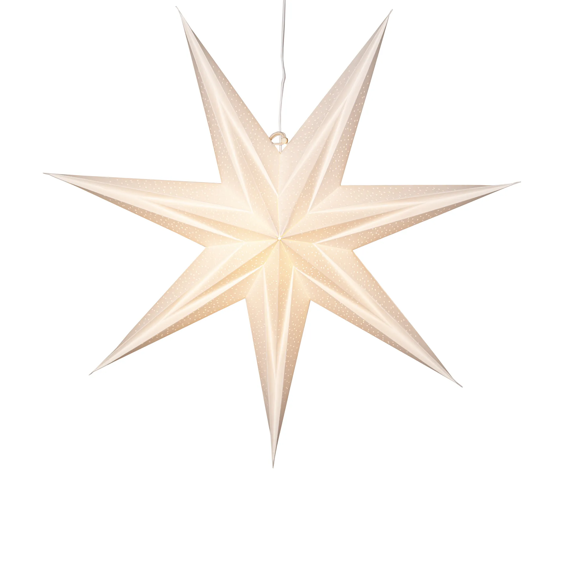Holly papieren ster 60 cm, Wit Star Trading