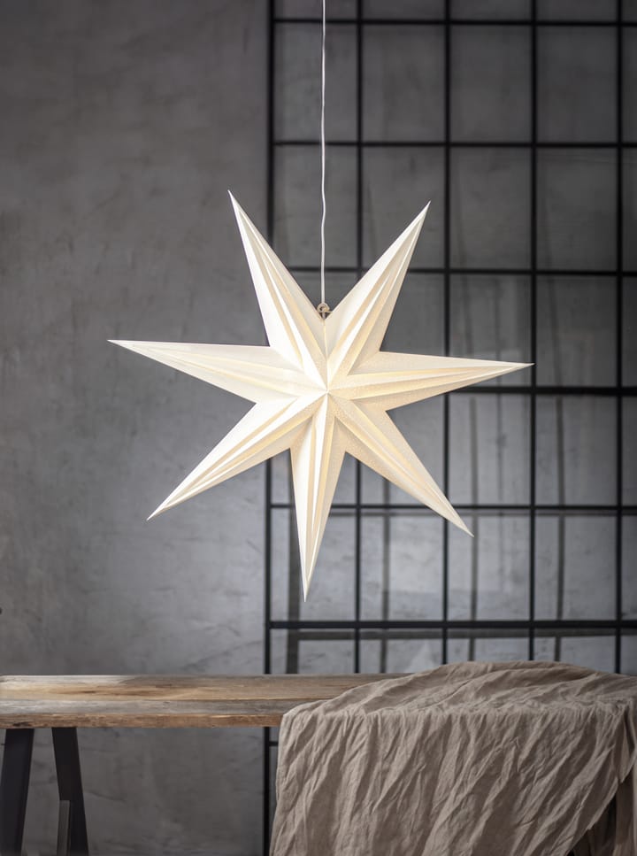 Holly papieren ster 75 cm, Wit Star Trading