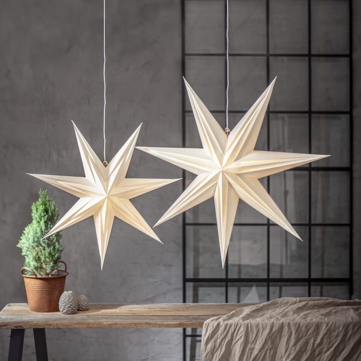 Holly papieren ster 75 cm, Wit Star Trading