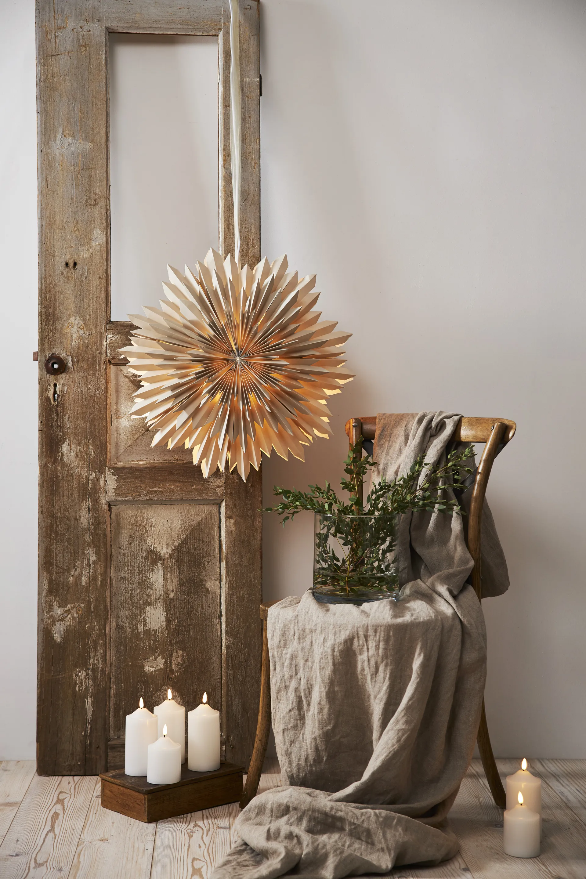 Ice adventsster Ø50 cm, Beige Star Trading